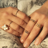 Ring 3 Balls 14K yellow gold